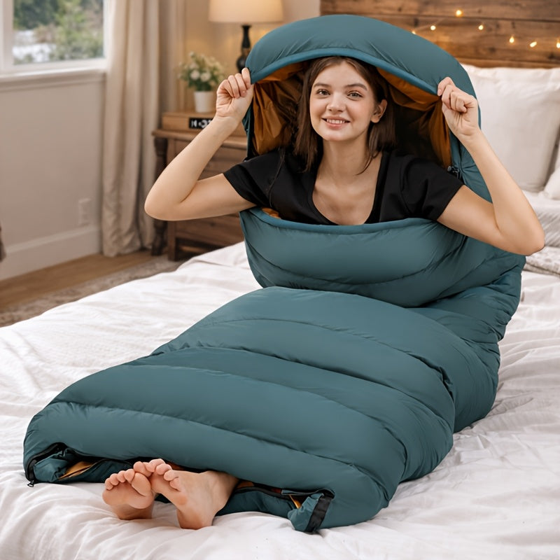 KAIROAD Adult Down Sleeping Bag for Outdoor Camping, Thickened for Winter Use, Portable And Lightweight for Car Travel, Designed to Keep You Warm During Cold Nights