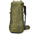 1pc a Dark Blue Solid Nylon Soft Shell Hiking Backpack Featuring a Zipper Closure And Thread Accents, Perfect for Mountain Adventures And Casual Outdoor Travel