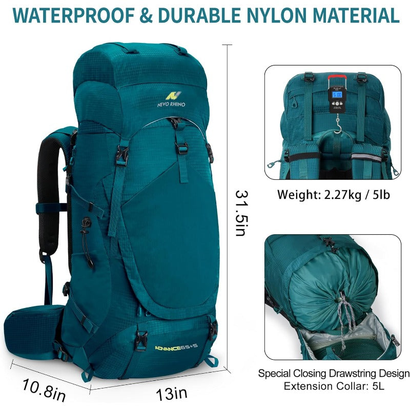 Internal Frame Hiking Backpack 50 60 65 70 80L Mountain Climbing Camping Backpack Daypack High Quality Rain Cover