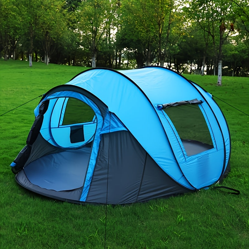 1pc of Fully Automatic Pop-Up Camping Tent for Parks, a Portable Outdoor Camping Tent with Three Poles, Featuring a New And Easy Design Suitable for Travel, Accommodating 5-8 People. Dimensions: 110.24inch*82.68inch*47.24inch