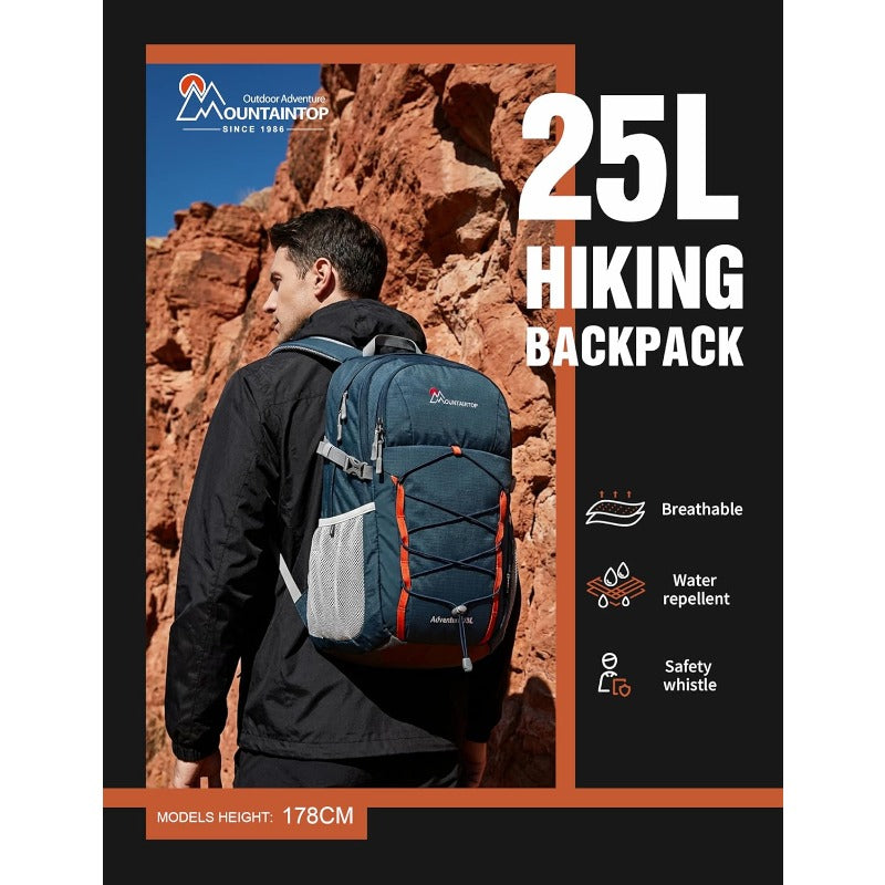 MOUNTAINTOP 40 Hiking Backpack with Rain Cover - Lightweight Travel Backpack Suitable for Camping,, Multi-Compartment, Closure, Padded Back Panel & Hydration Compatible (10.57gal Capacity)