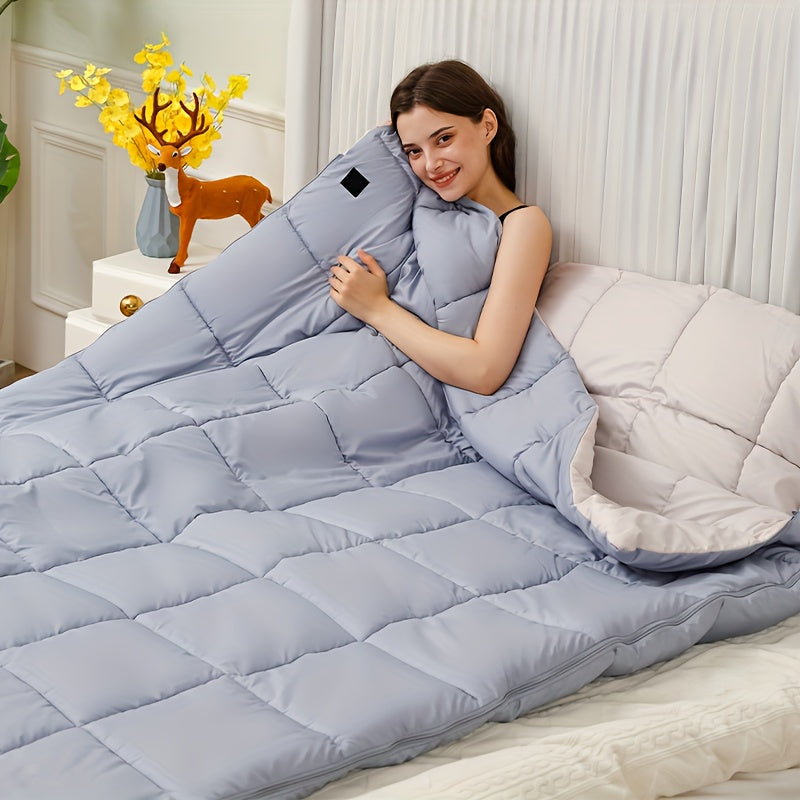 KAIROAD Sleeping Bag Adult Outdoor Camping Summer Portable Double Split Car Overnight Lightweight Quilt