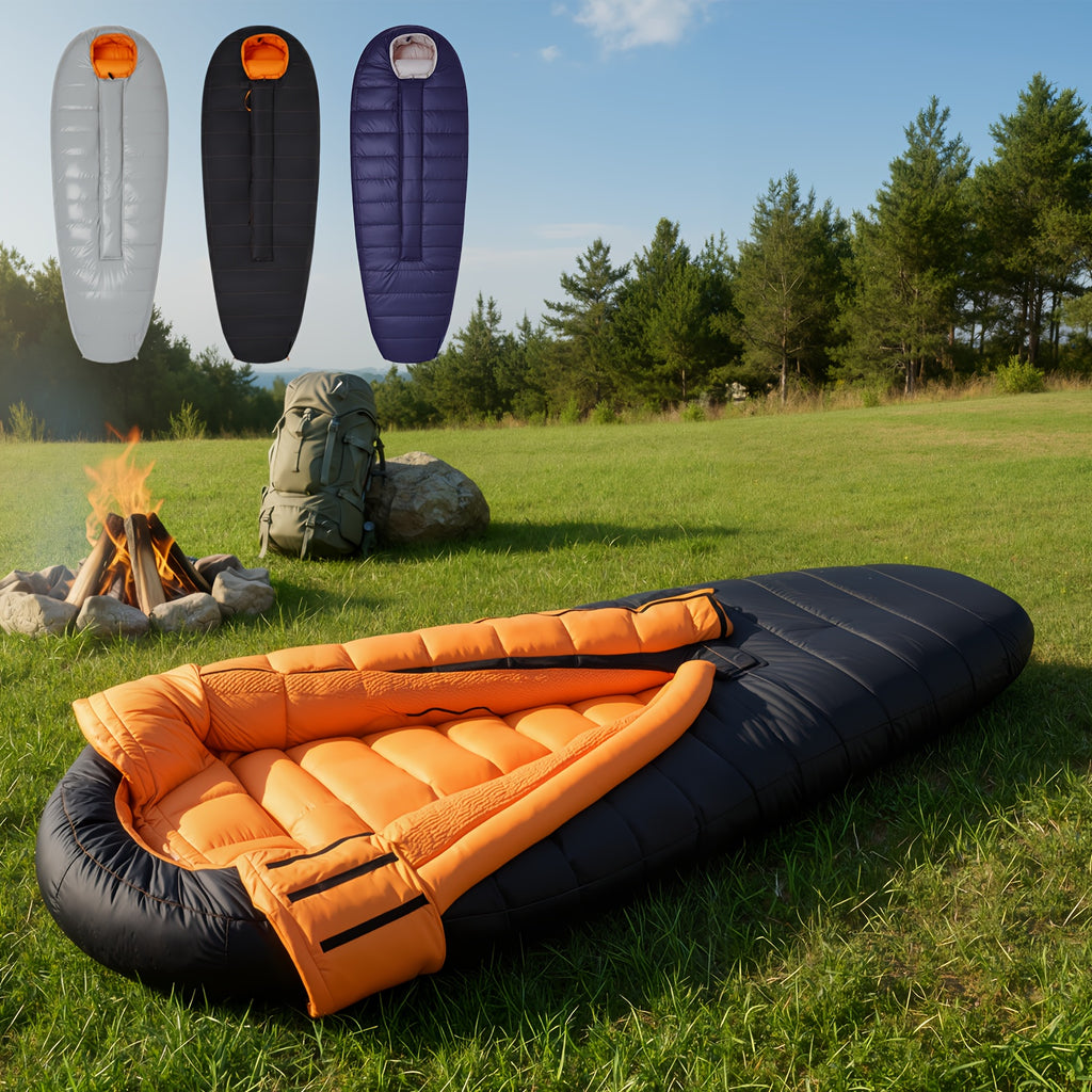 Outdoor Thickened Long Oval Sleeping Bag, YKK Zipper Prevents Jamming, Retains Warmth and Blocks Cold Air, Locks in Constant Temperature, Lightweight and Easy to Carry, Compact Size Essential for Travel