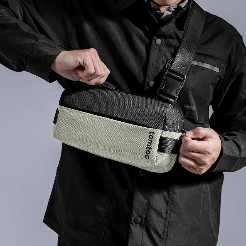 Compact EDC Sling Bag Minimalist Chest Shoulder Backpack Crossbody Bag for Men Women Lightweight Carry Casual Bag, Everyday Carry Bag, Outdoor Adventure Gear, Sleek Backpack, Minimalist Design, Adjustable Strap, Travelers, Urban Explorers