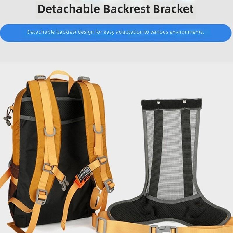 1pc Lightweight Nylon Sports Backpack with Adjustable Shoulder Strap & Zipper Closure | Outings | Wet Cleaning Care | Polyester Liner
