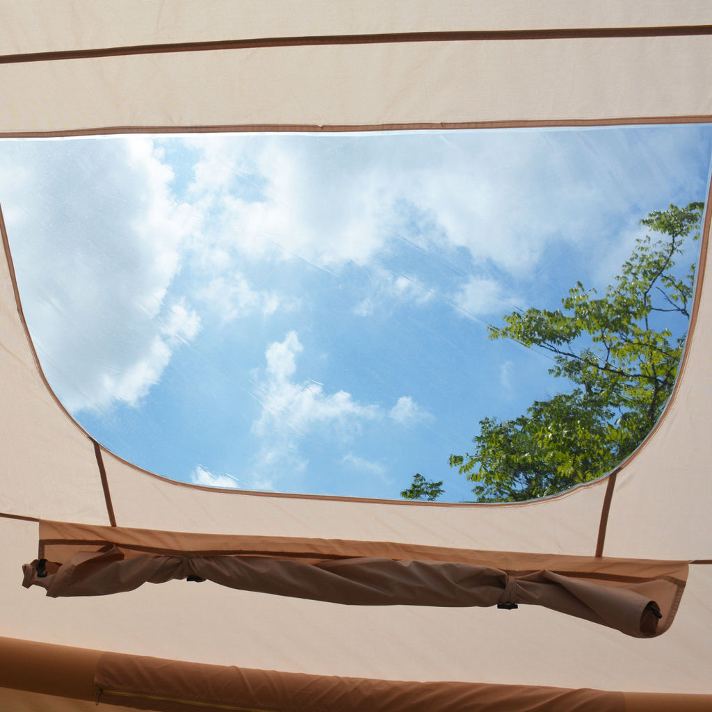 6.3 Square Units Inflatable Camping Tent, 4 Season Windproof, Clear Skylight And 420D Oxford, Air Tent with Mesh Windows\u002FDoor Applicable for Hiking, Camping And Dining Out