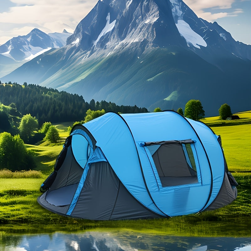 1pc of Fully Automatic Pop-Up Camping Tent for Parks, a Portable Outdoor Camping Tent with Three Poles, Featuring a New And Easy Design Suitable for Travel, Accommodating 5-8 People. Dimensions: 110.24inch*82.68inch*47.24inch