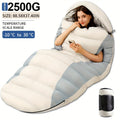 Down Egg-Shaped Sleeping Bag for Adults, Outdoor Extendable Winter Warmth Camping Nap Hotel Insulated Thickened Cold-Proof