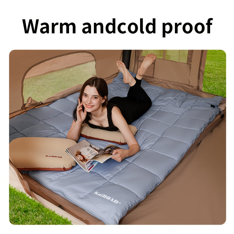 KAIROAD Sleeping Bag Adult Outdoor Camping Summer Portable Double Split Car Overnight Lightweight Quilt