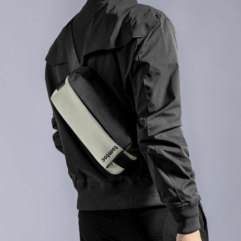 Compact EDC Sling Bag Minimalist Chest Shoulder Backpack Crossbody Bag for Men Women Lightweight Carry Casual Bag, Everyday Carry Bag, Outdoor Adventure Gear, Sleek Backpack, Minimalist Design, Adjustable Strap, Travelers, Urban Explorers