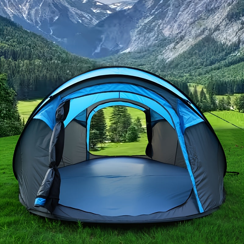 1pc of Fully Automatic Pop-Up Camping Tent for Parks, a Portable Outdoor Camping Tent with Three Poles, Featuring a New And Easy Design Suitable for Travel, Accommodating 5-8 People. Dimensions: 110.24inch*82.68inch*47.24inch